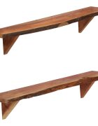 vidaXL Рафтове за стена 2 бр 90x20x18 см акация масив