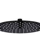 vidaXL Rainshower душ пита инокс 25 см кръгла черна