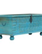 vidaXL Ракла мангово дърво масив синя 100x40x41 cм