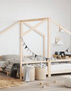 vidaXL Рамка за детско легло 2x(80x160) см масивна борова дървесина