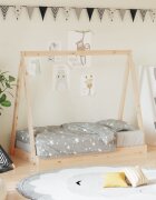 vidaXL Рамка за детско легло 70x140 см масивна борова дървесина
