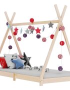 vidaXL Рамка за детско легло бор масив 70x140 см