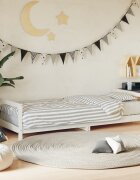 vidaXL Рамка за детско легло бяла 90x200 см масивна борова дървесина
