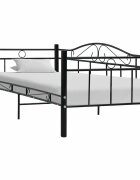 vidaXL Рамка за дневно легло черна метал 90x200 см