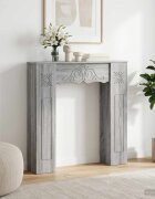 vidaXL Рамка за камина Сив Сонома 102 x 20 x 102 см