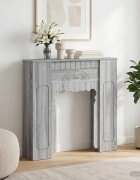 vidaXL Рамка за камина Сив Сонома 93 x 20 x 89 см Инженерна дървесина