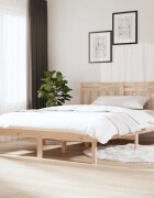 vidaXL рамка за легло 150x200 см King Size масивно дърво