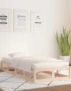 vidaXL рамка за легло 75x190 см Small Single дърво масив