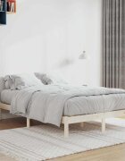 vidaXL Рамка за легло без матрак 120x190 см чам масив Full
