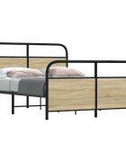 vidaXL Рамка за легло без матрак 120x200 см дъб сонома инженерно дърво