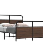 vidaXL Рамка за легло без матрак 120x200 см кафяв дъб инженерно дърво