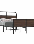 vidaXL Рамка за легло без матрак 120x200 см кафяв дъб инженерно дърво