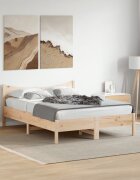 vidaXL Рамка за легло без матрак 120x200 см масивна чамова дървесина