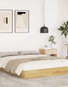 vidaXL Рамка за легло без матрак 150x200 cm Дъб от масивна дървесина