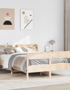 vidaXL Рамка за легло без матрак 150x200 см масивна чамова дървесина