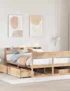 vidaXL Рамка за легло без матрак 150x200 см масивна чамова дървесина