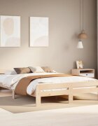 vidaXL Рамка за легло без матрак 150x200 см масивна чамова дървесина