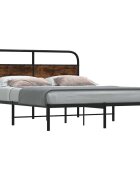 vidaXL Рамка за легло без матрак 150x200 см опушен дъб инженерно дърво
