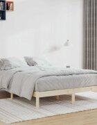 vidaXL Рамка за легло без матрак 152x203 см бор масив Queen