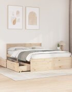 vidaXL Рамка за легло без матрак 160x200 см масивна чамова дървесина