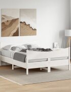 vidaXL Рамка за легло без матрак бял 150x200 см бор масив