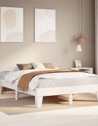 vidaXL Рамка за легло без матрак бял 150x200 см бор масив
