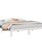 vidaXL Рамка за легло без матрак бял 160x200 см бор масив