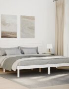 vidaXL Рамка за легло без матрак бял 180x220 см масивна дървесина