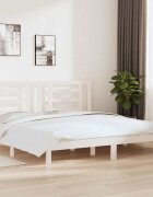 vidaXL Рамка за легло без матрак бял 200x200 см бор масив