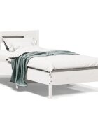 vidaXL Рамка за легло без матрак бял 90x200 см бор масив