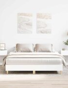 vidaXL Рамка за легло без матрак бяла 150x200 см масивно дърво