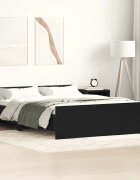 vidaXL Рамка за легло без матрак Черен дъб 120x200 см инженерно дърво