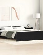 vidaXL Рамка за легло без матрак Черен дъб 160x200 см инженерно дърво