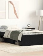 vidaXL Рамка за легло без матрак Черен дъб 90x200 см инженерно дърво