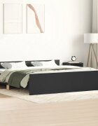 vidaXL Рамка за легло без матрак черна 160x200 см