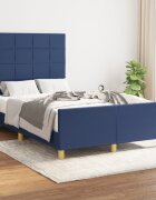 vidaXL Рамка за легло без матрак cиня 120x190 см плат