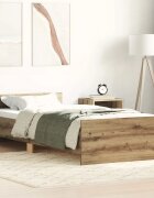 vidaXL Рамка за легло без матрак дъб артизан 100x200см инженерно дърво