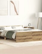 vidaXL Рамка за легло без матрак дъб артизан 120x200см инженерно дърво