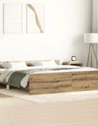 vidaXL Рамка за легло без матрак дъб артизан 160x200см инженерно дърво
