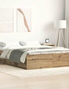vidaXL Рамка за легло без матрак дъб артизан 160x200см инженерно дърво