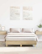 vidaXL Рамка за легло без матрак Дъб Сонома 120x200 cm