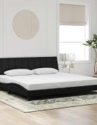 vidaXL Рамка за легло без матрак Hanko черна 200x200 см кадифе