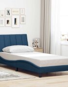 vidaXL Рамка за легло без матрак Hanko Синьо 90x190 см плат