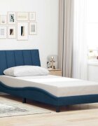vidaXL Рамка за легло без матрак Hanko Синьо 90x200 см плат