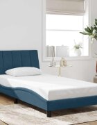 vidaXL Рамка за легло без матрак Hanko синя 100x200 см кадифе