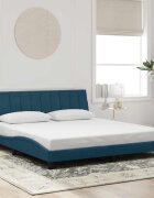 vidaXL Рамка за легло без матрак Hanko синя 180x200 см кадифе