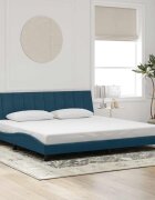 vidaXL Рамка за легло без матрак Hanko синя 200x200 см кадифе