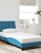 vidaXL Рамка за легло без матрак Hanko синя 80x200 см кадифе