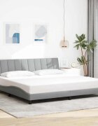 vidaXL Рамка за легло без матрак Hanko светлосива 200x200 см плат