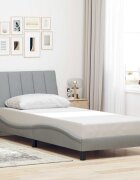 vidaXL Рамка за легло без матрак Hanko светлосива 90x190 см плат